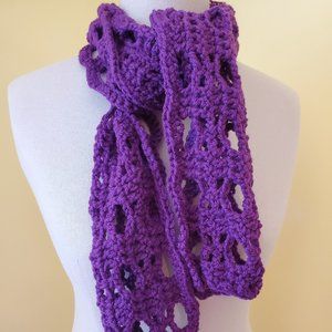 Crochet Purple Neck Scarf/New